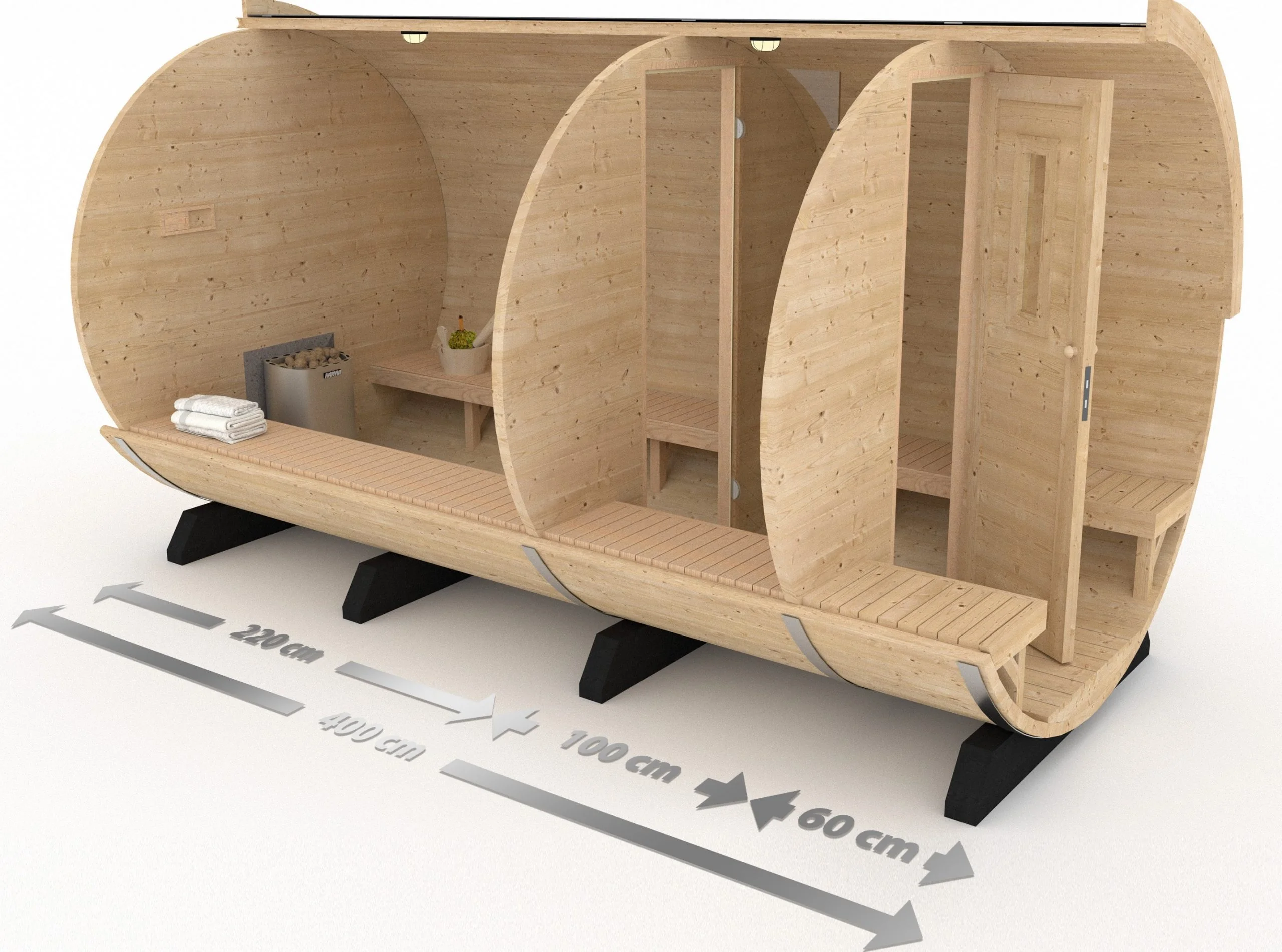 4m Sauna layout
