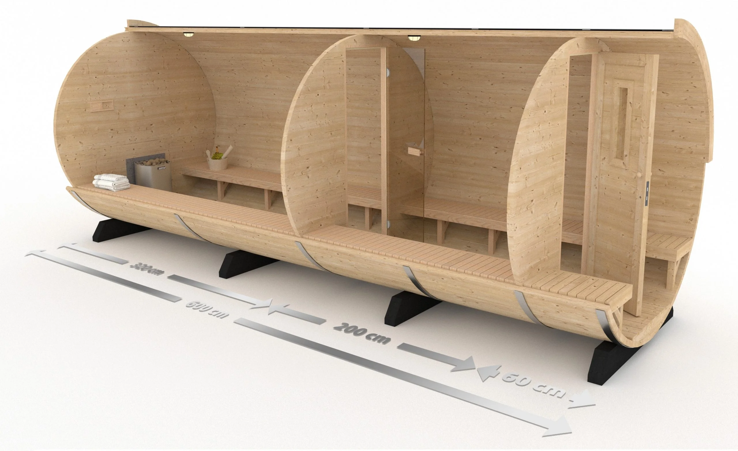 6m Sauna layout